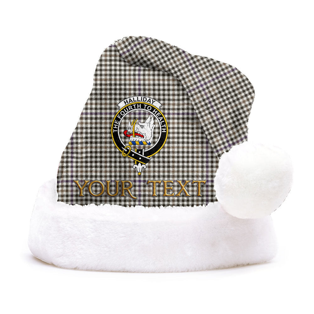 ScotsTee Shop Scottish Halliday (Holliday) Weathered Clan Badge Tartan Plush Christmas Hat