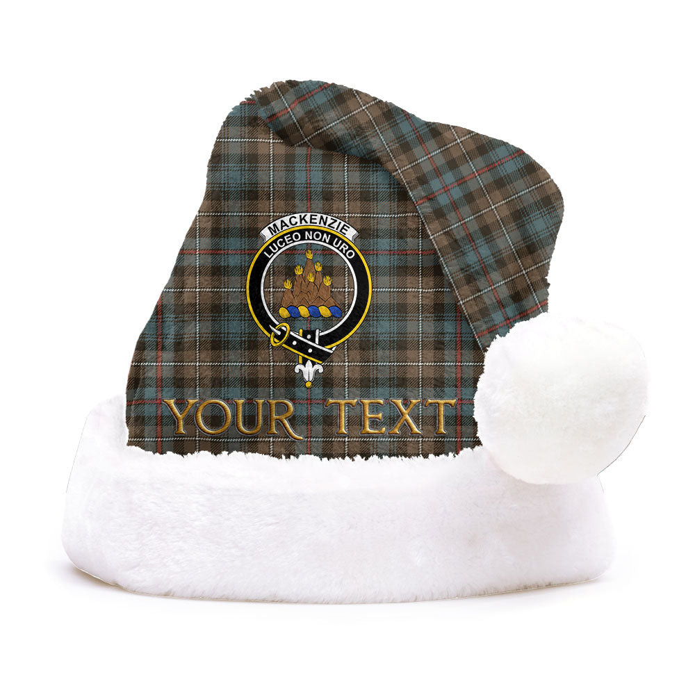 ScotsTee Shop Scottish MacKenzie Weathered Clan Badge Tartan Plush Christmas Hat