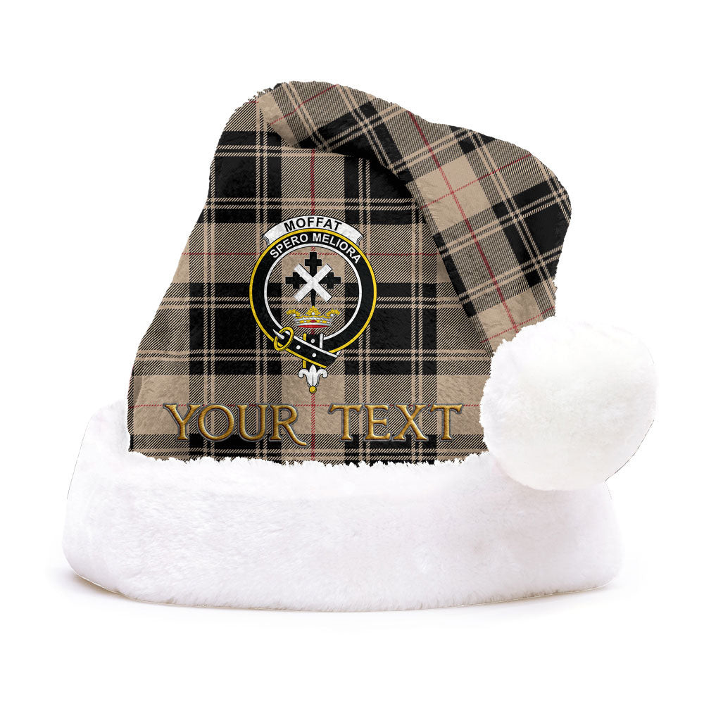 ScotsTee Shop Scottish Moffat Weathered Clan Badge Tartan Plush Christmas Hat