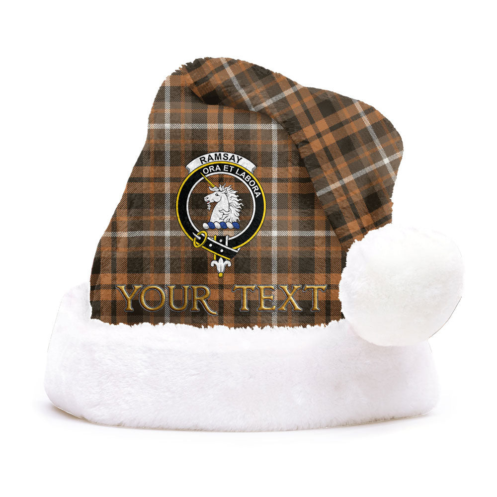 ScotsTee Shop Scottish Ramsay Orange Weathered Clan Badge Tartan Plush Christmas Hat