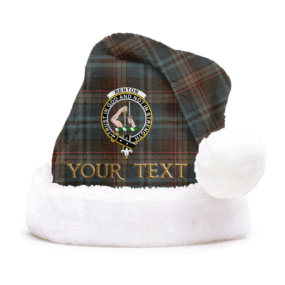 ScotsTee Shop Scottish Renton Weathered Clan Badge Tartan Plush Christmas Hat