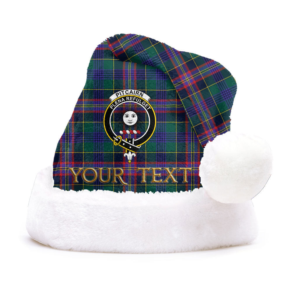 ScotsTee Shop Scottish Pitcairn Hunting Modern Clan Badge Tartan Plush Christmas Hat