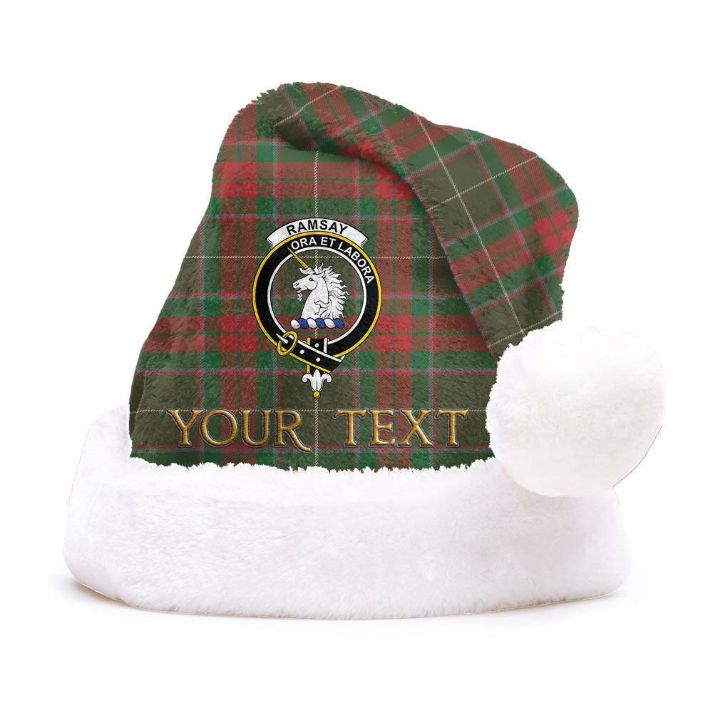 ScotsTee Shop Scottish Ramsay Green Ancient Clan Badge Tartan Plush Christmas Hat