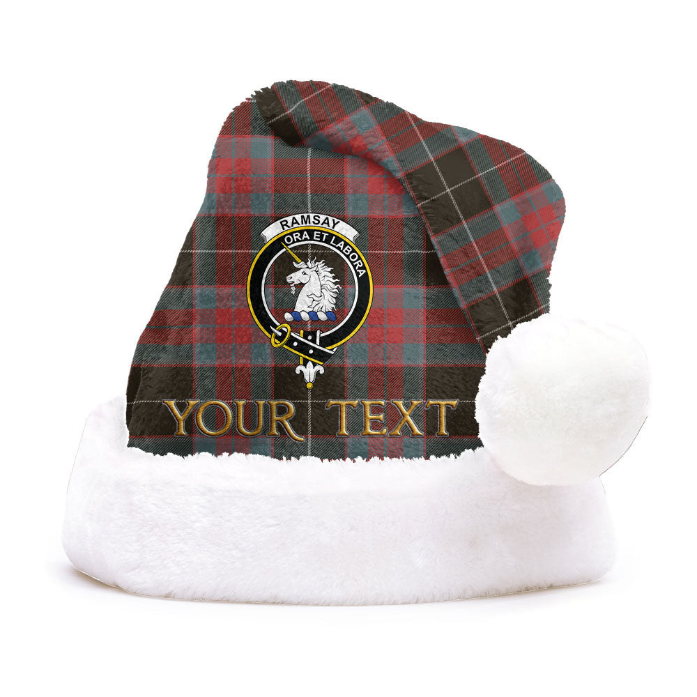 ScotsTee Shop Scottish Ramsay Green Weathered Clan Badge Tartan Plush Christmas Hat