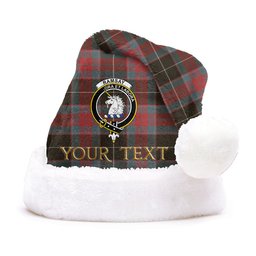 ScotsTee Shop Scottish Ramsay Green Weathered Clan Badge Tartan Plush Christmas Hat