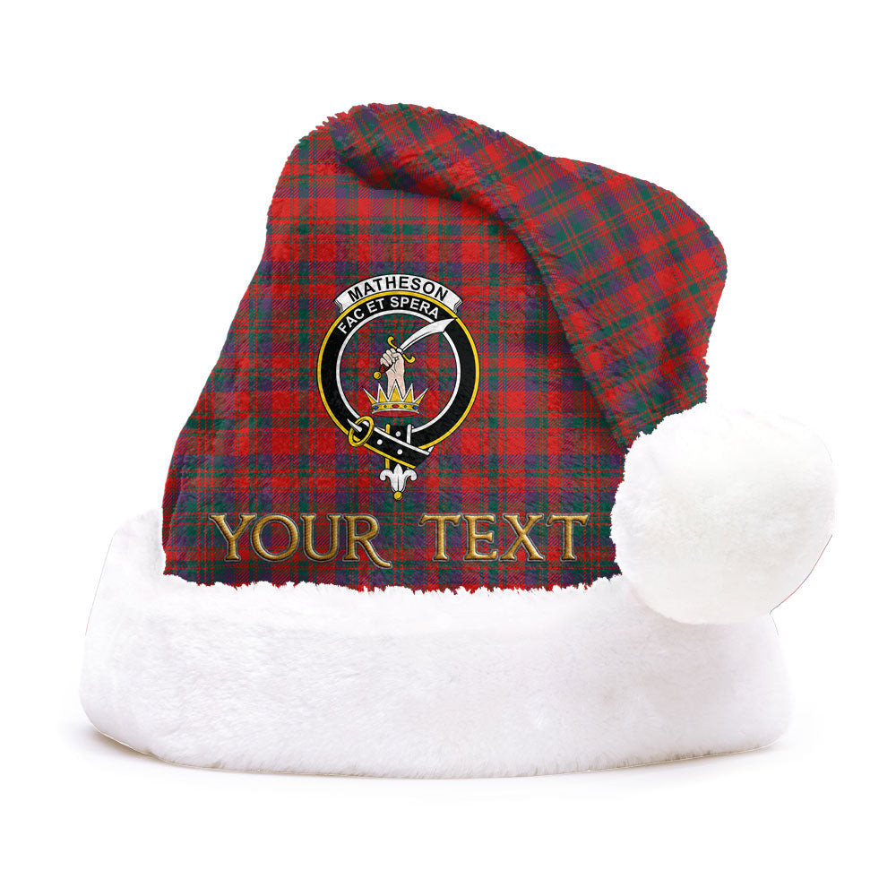 ScotsTee Shop Scottish Matheson Modern Clan Badge Tartan Plush Christmas Hat