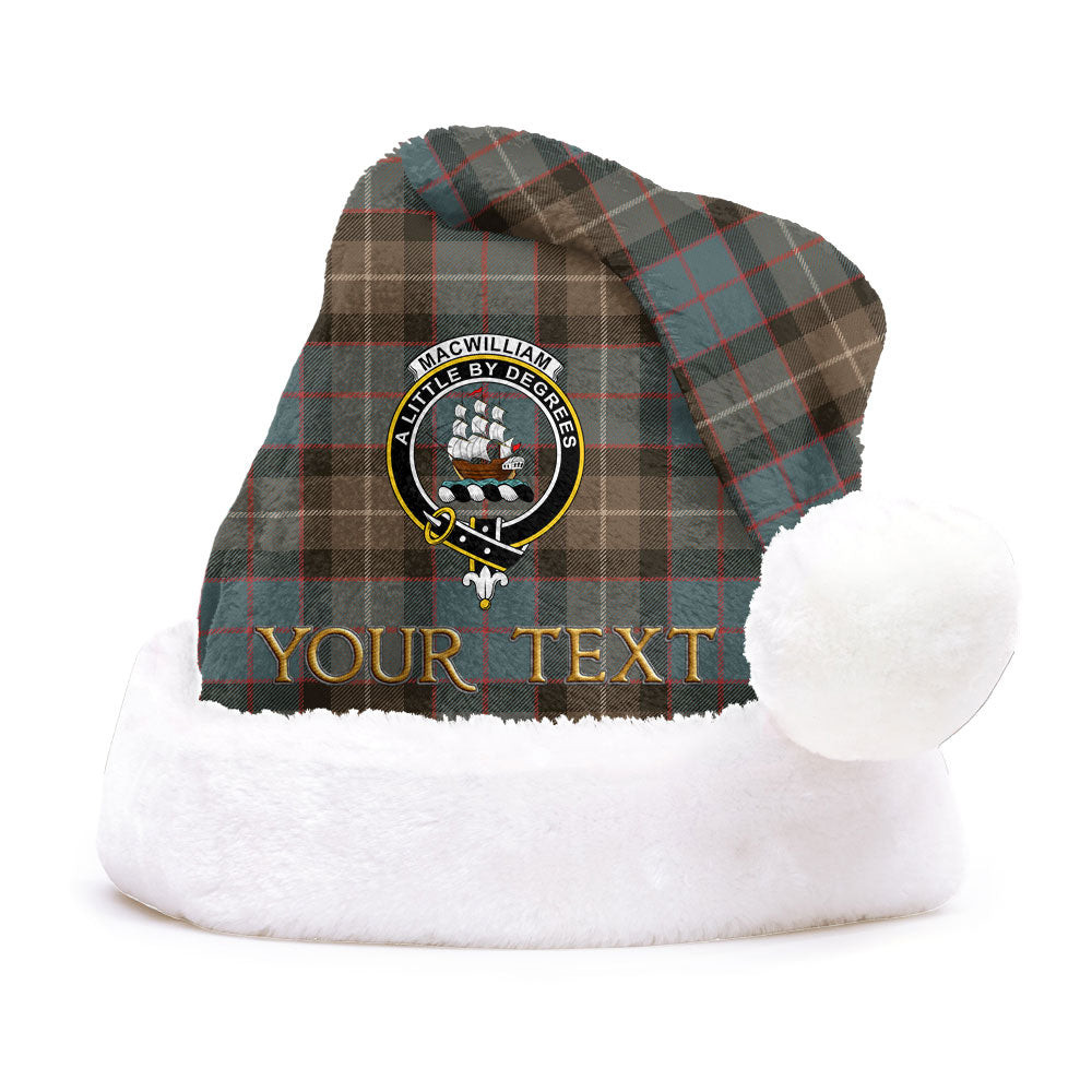 ScotsTee Shop Scottish MacWilliam (Williamson) Weathered Clan Badge Tartan Plush Christmas Hat