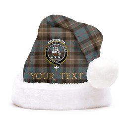 ScotsTee Shop Scottish MacWilliam (Williamson) Weathered Clan Badge Tartan Plush Christmas Hat