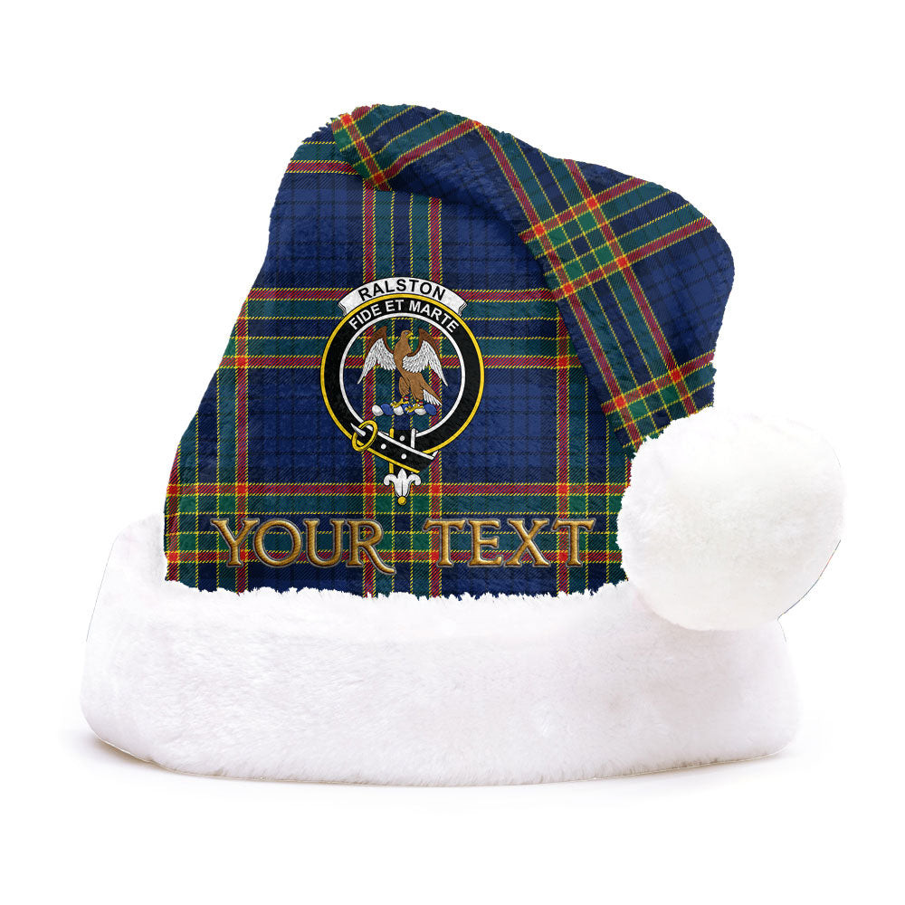 ScotsTee Shop Scottish Ralston UK Modern Clan Badge Tartan Plush Christmas Hat