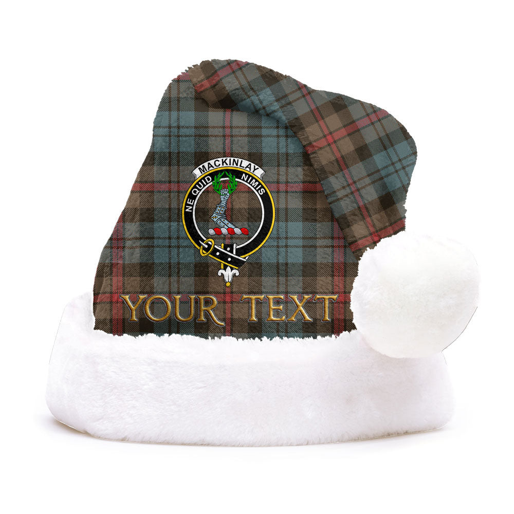 ScotsTee Shop Scottish MacKinlay Weathered Clan Badge Tartan Plush Christmas Hat