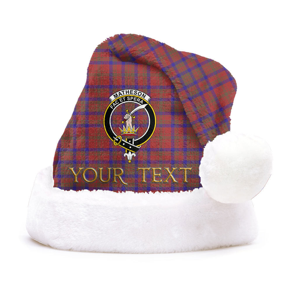 ScotsTee Shop Scottish Matheson Weathered Clan Badge Tartan Plush Christmas Hat