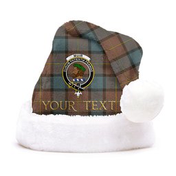 ScotsTee Shop Scottish Muir Weathered Clan Badge Tartan Plush Christmas Hat