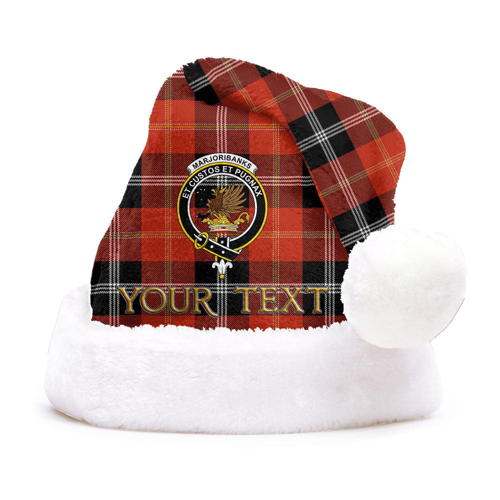 ScotsTee Shop Scottish Marjoribanks Ancient Clan Badge Tartan Plush Christmas Hat