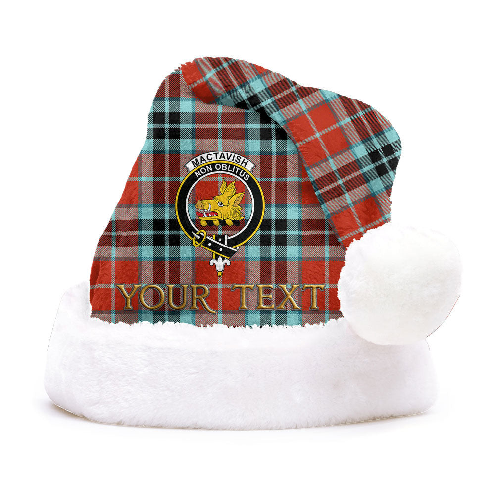 ScotsTee Shop Scottish MacTavish Weathered Clan Badge Tartan Plush Christmas Hat