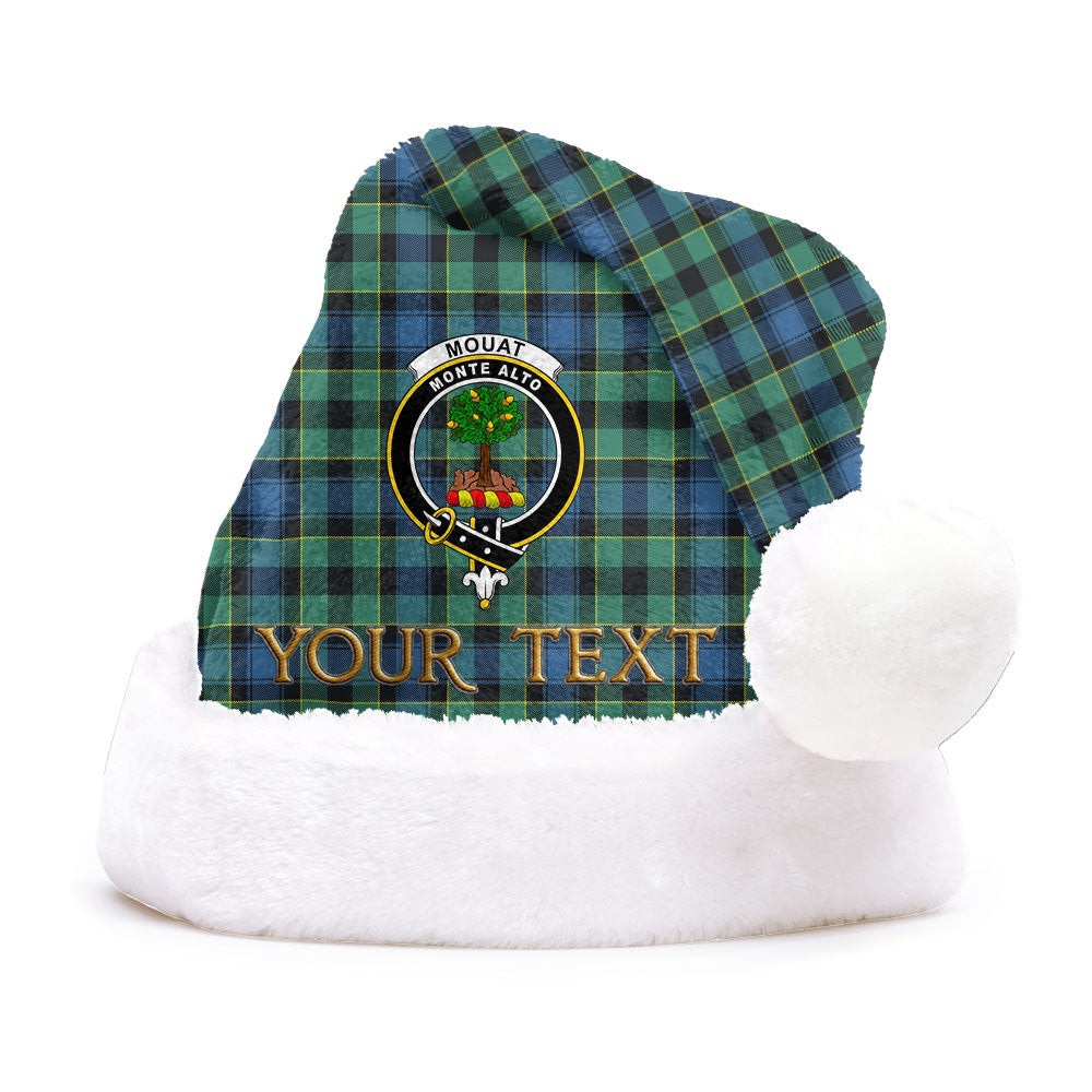 ScotsTee Shop Scottish Mouat Clan Badge Tartan Plush Christmas Hat