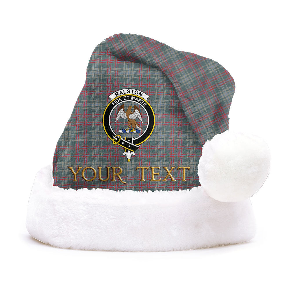 ScotsTee Shop Scottish Ralston US Weathered Clan Badge Tartan Plush Christmas Hat