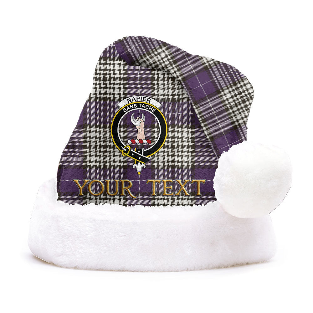 ScotsTee Shop Scottish Napier Weathered Clan Badge Tartan Plush Christmas Hat