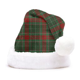 ScotsTee Shop Scottish Ramsay Green Modern Clan Badge Tartan Plush Christmas Hat