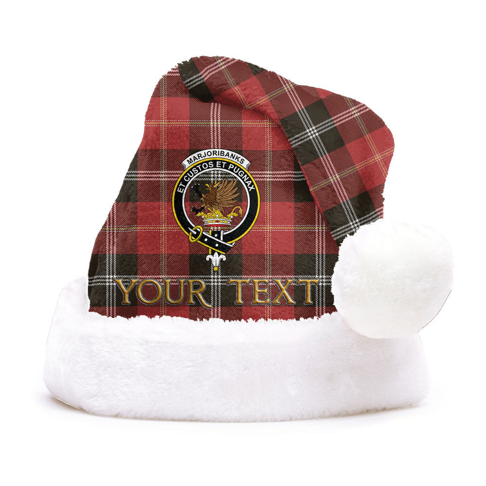 ScotsTee Shop Scottish Marjoribanks Weathered Clan Badge Tartan Plush Christmas Hat