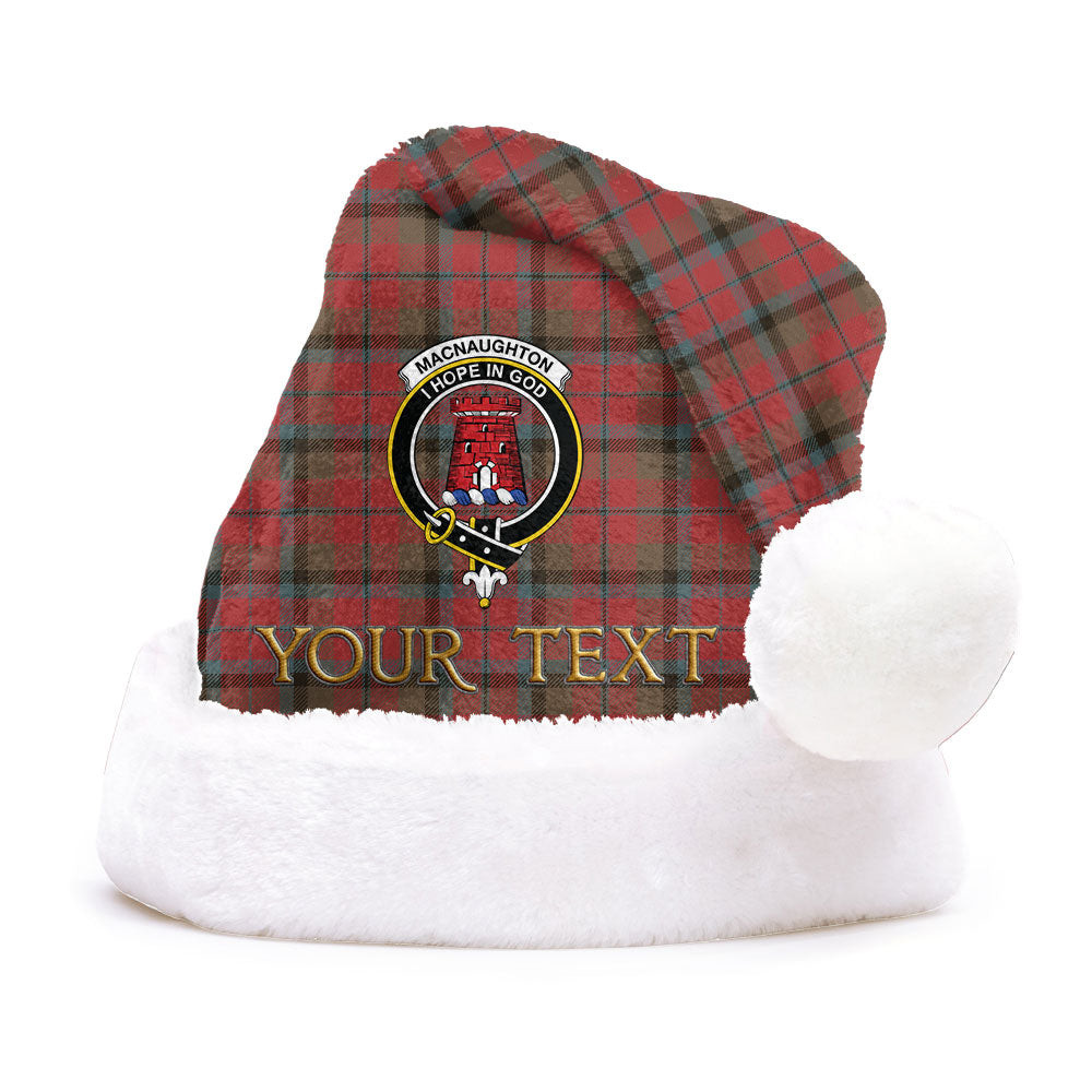 ScotsTee Shop Scottish MacNaughton Weathered Clan Badge Tartan Plush Christmas Hat