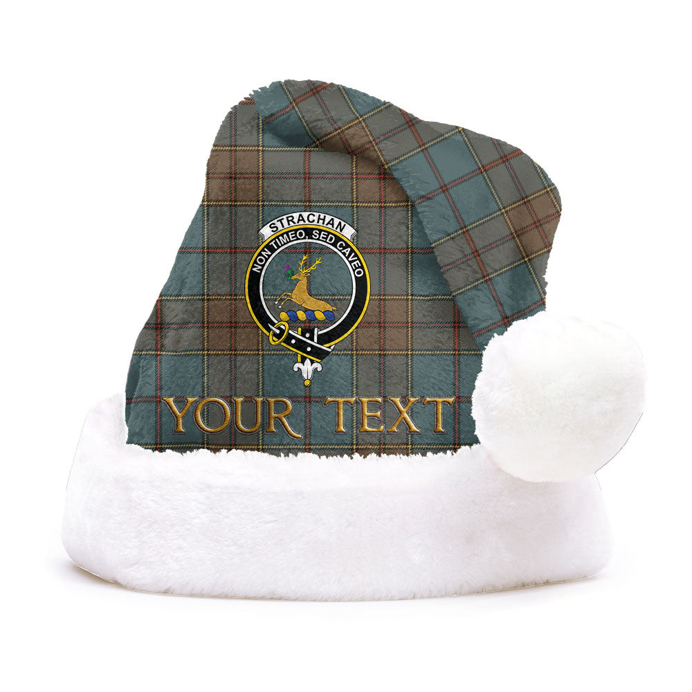ScotsTee Shop Scottish Strachan Weathered Clan Badge Tartan Plush Christmas Hat