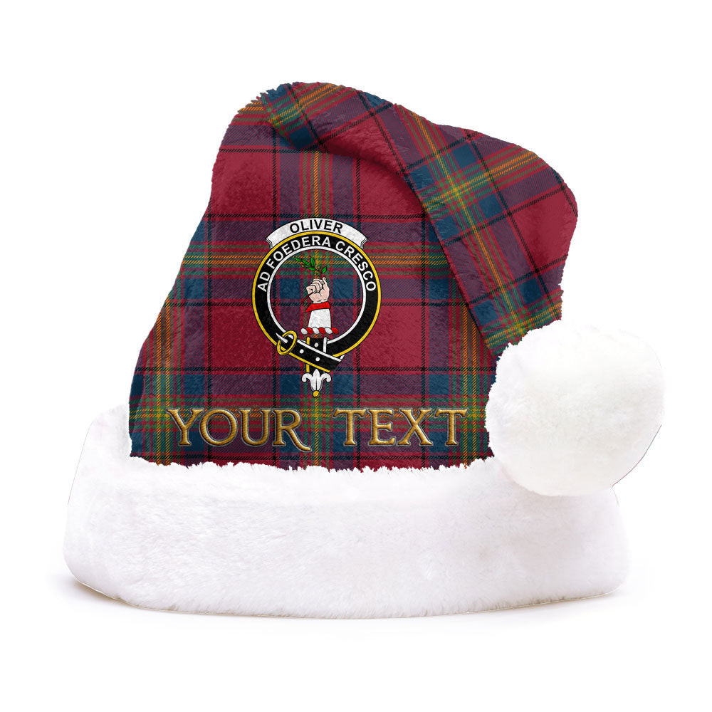 ScotsTee Shop Scottish Oliver Modern Clan Badge Tartan Plush Christmas Hat