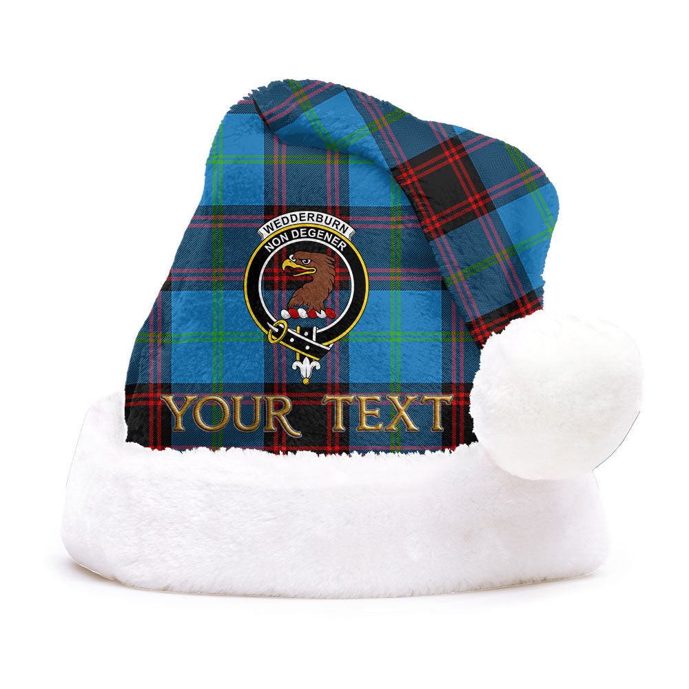 ScotsTee Shop Scottish Wedderburn Clan Badge Tartan Plush Christmas Hat