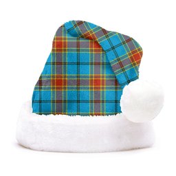 ScotsTee Shop Scottish Traill (Trayle) Weathered Clan Badge Tartan Plush Christmas Hat