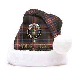 ScotsTee Shop Scottish Watt (Wate) Weathered Clan Badge Tartan Plush Christmas Hat