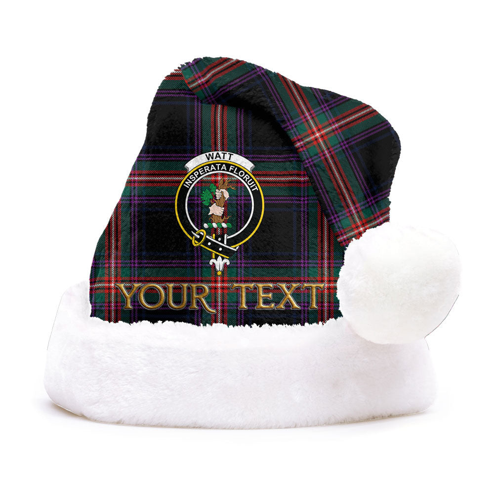 ScotsTee Shop Scottish Watt (Wate) Modern Clan Badge Tartan Plush Christmas Hat