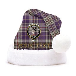 ScotsTee Shop Scottish Thompson Variant (Thomson Variant) Weathered Clan Badge Tartan Plush Christmas Hat