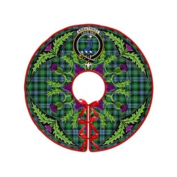 ScotsTee Shop Scottish Arbuthnot Ancient Clan Crest Tartan Christmas Tree Skirt Scottish Thistle Design