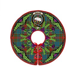 ScotsTee Shop Scottish Beaton Ancient Clan Crest Tartan Christmas Tree Skirt Scottish Thistle Design