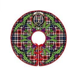 ScotsTee Shop Scottish Bell Border (Bell Southern Bell) Modern Clan Crest Tartan Christmas Tree Skirt Scottish Thistle Design