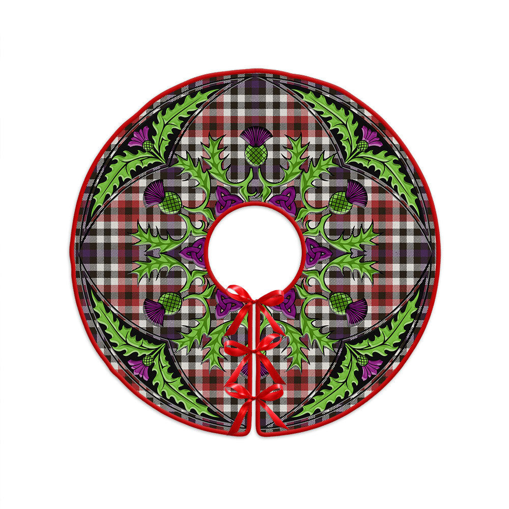 ScotsTee Shop Scottish Bell Border (Bell Southern Bell) Weathered Clan Crest Tartan Christmas Tree Skirt Scottish Thistle Design