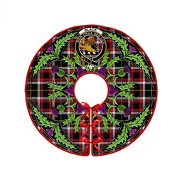 ScotsTee Shop Scottish Black (DCD) Modern Clan Crest Tartan Christmas Tree Skirt Scottish Thistle Design