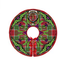 ScotsTee Shop Scottish Blackie Modern Clan Crest Tartan Christmas Tree Skirt Scottish Thistle Design