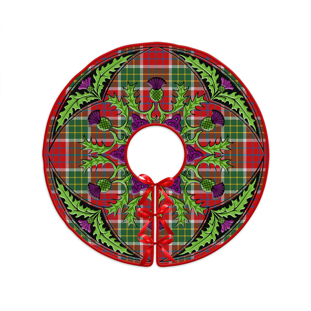 ScotsTee Shop Scottish Blackie Modern Clan Crest Tartan Christmas Tree Skirt Scottish Thistle Design