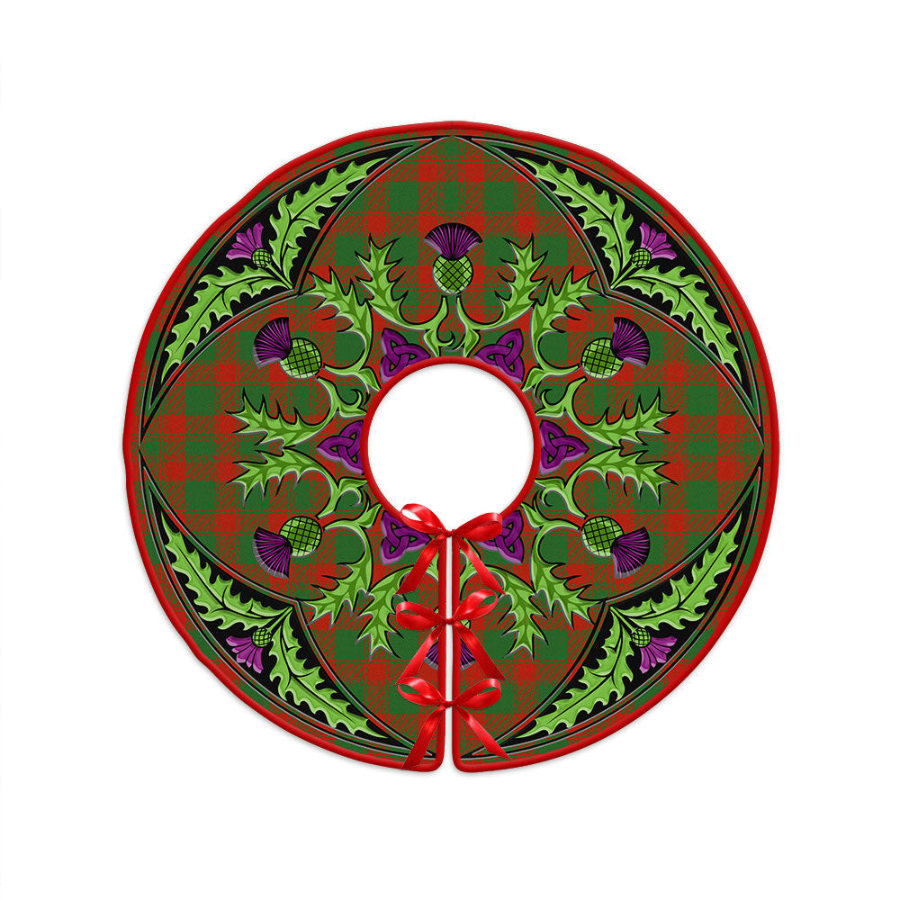 ScotsTee Shop Scottish Donachie Ancient Clan Crest Tartan Christmas Tree Skirt Scottish Thistle Design