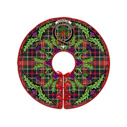 ScotsTee Shop Scottish Christie Modern Clan Crest Tartan Christmas Tree Skirt Scottish Thistle Design