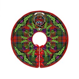 ScotsTee Shop Scottish Dickie Modern Clan Crest Tartan Christmas Tree Skirt Scottish Thistle Design