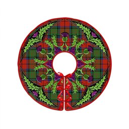 ScotsTee Shop Scottish Dickie Modern Clan Crest Tartan Christmas Tree Skirt Scottish Thistle Design
