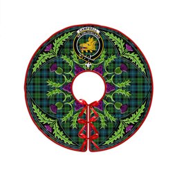 ScotsTee Shop Scottish Campbell Ancient 2 Clan Crest Tartan Christmas Tree Skirt Scottish Thistle Design