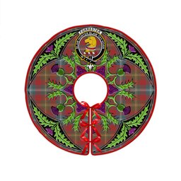 ScotsTee Shop Scottish Forrester Weathered Clan Crest Tartan Christmas Tree Skirt Scottish Thistle Design