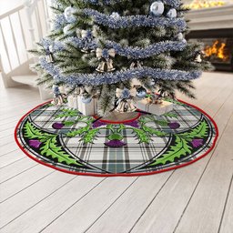 ScotsTee Shop Scottish Haney Weathered Clan Crest Tartan Christmas Tree Skirt Scottish Thistle Design