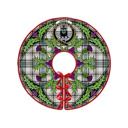 ScotsTee Shop Scottish Haney Weathered Clan Crest Tartan Christmas Tree Skirt Scottish Thistle Design