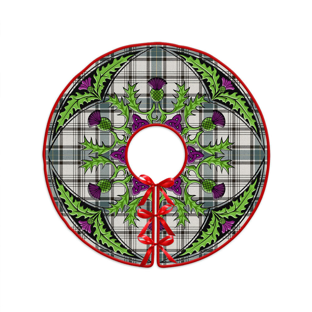 ScotsTee Shop Scottish Haney Weathered Clan Crest Tartan Christmas Tree Skirt Scottish Thistle Design