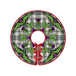 ScotsTee Shop Scottish Haney Weathered Clan Crest Tartan Christmas Tree Skirt Scottish Thistle Design