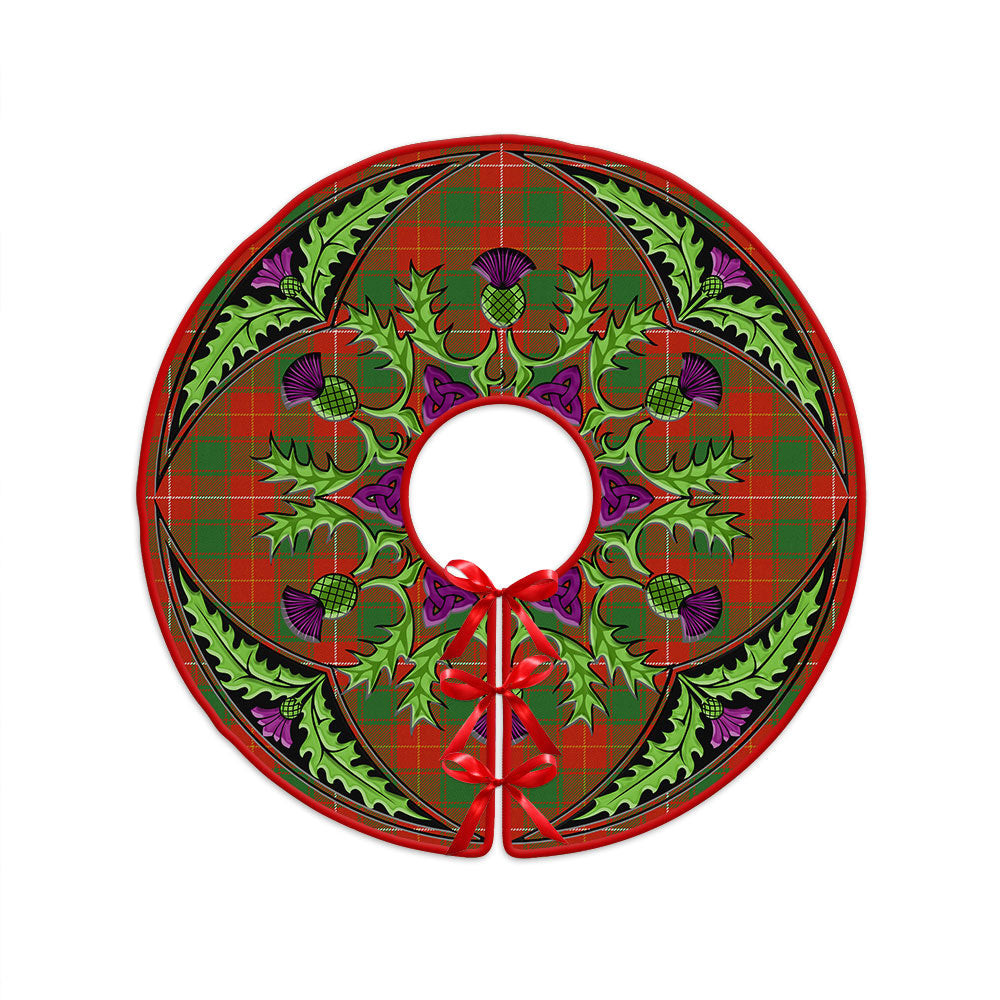 ScotsTee Shop Scottish MacFie (MacPhee) Ancient Clan Crest Tartan Christmas Tree Skirt Scottish Thistle Design