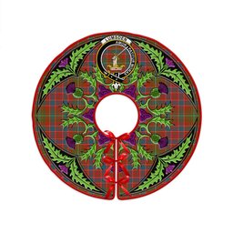 ScotsTee Shop Scottish Lumsden Ancient Clan Crest Tartan Christmas Tree Skirt Scottish Thistle Design